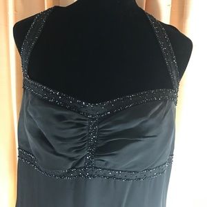 Black cocktail dress with diamanté accent